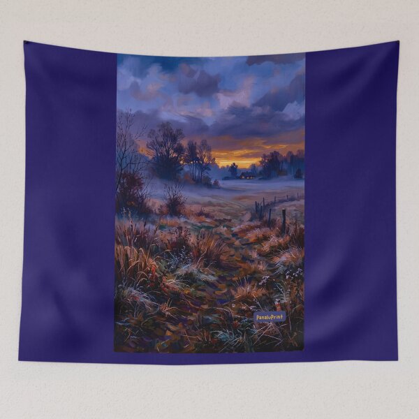 Item preview, Winter Twilight Countryside Landscape Print by PanaluPrint designed and sold by PanaluPrint .