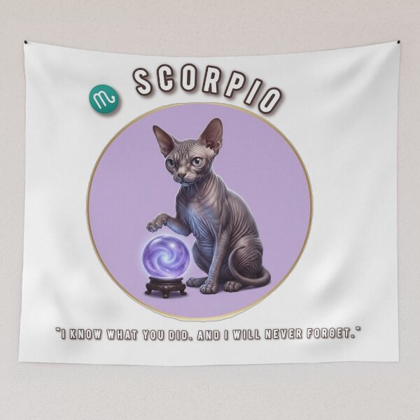 Item preview, Funny Scorpio Cat Sphynx Witchy Zodiac Sarcastic Astrology designed and sold by Addy77shop.