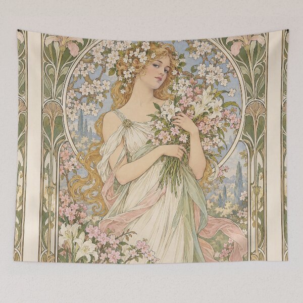 Item preview, Alphonse Mucha Spring 1897 designed and sold by maniacfitness.