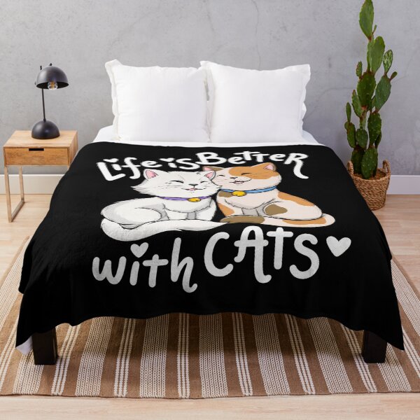 Item preview, Life Is Better With Cats Cute Cartoon Duo designed and sold by Dmo3HarkoArt.