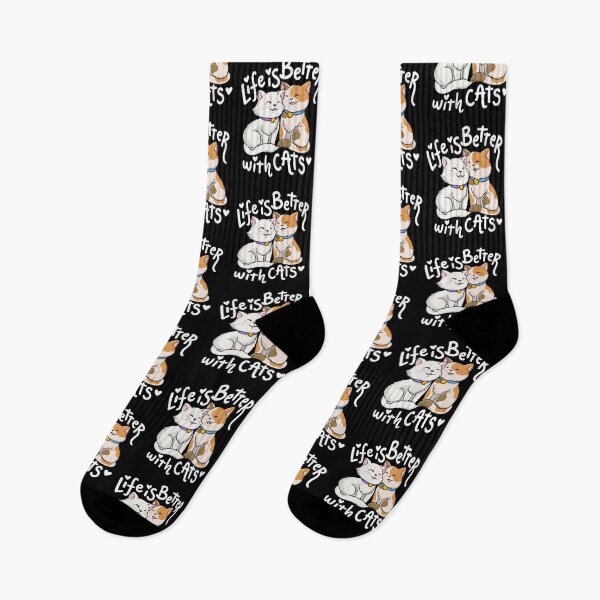 Item preview, Life Is Better With Cats Cute Cartoon Duo designed and sold by Dmo3HarkoArt.