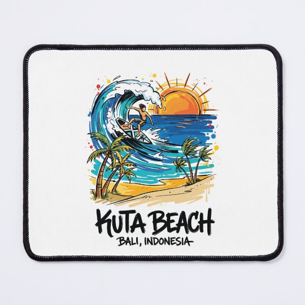 Item preview, Kuta Beach Surfing Bali Indonesia Art designed and sold by Merch by Das Design Studio.