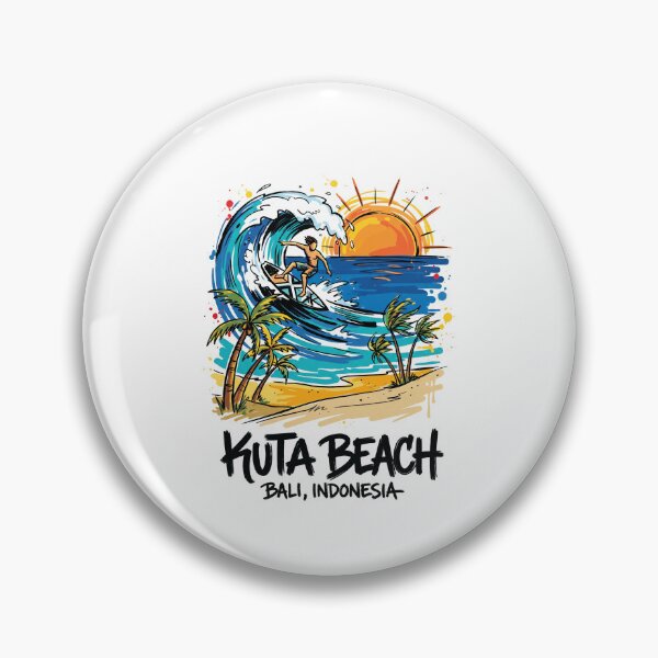 Item preview, Kuta Beach Surfing Bali Indonesia Art designed and sold by Merch by Das Design Studio.