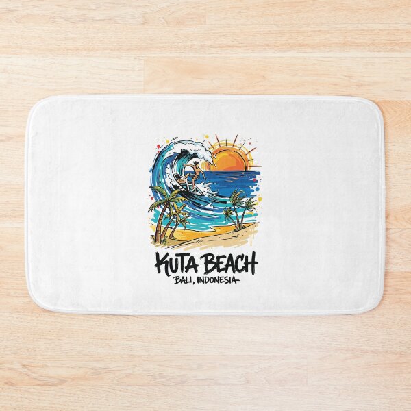 Item preview, Kuta Beach Surfing Bali Indonesia Art designed and sold by Merch by Das Design Studio.