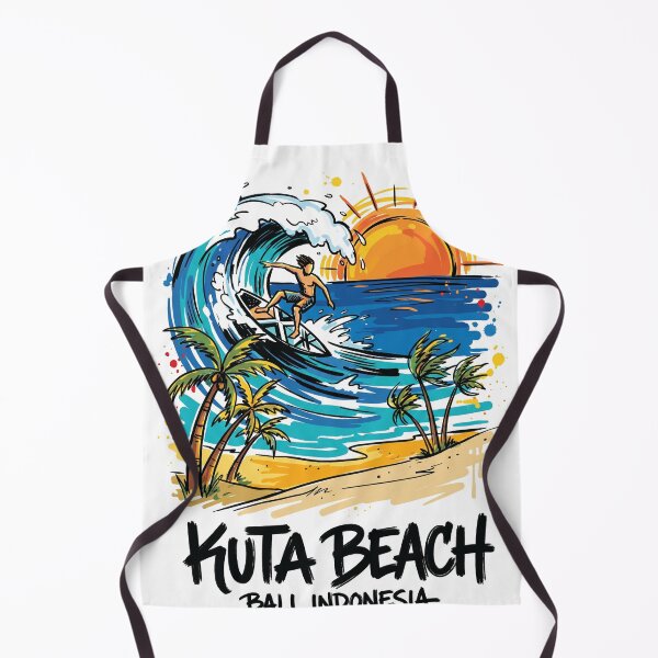 Item preview, Kuta Beach Surfing Bali Indonesia Art designed and sold by Merch by Das Design Studio.