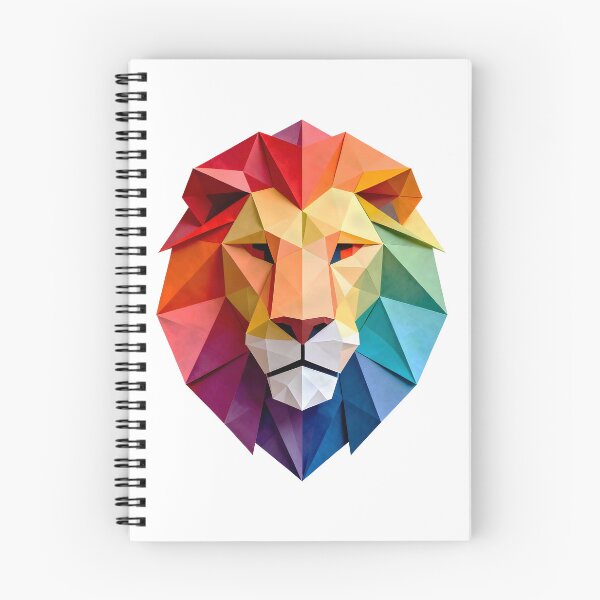 Item preview, 3D Papercraft Rainbow Lion Geometric Art designed and sold by Marcu Ioachim.