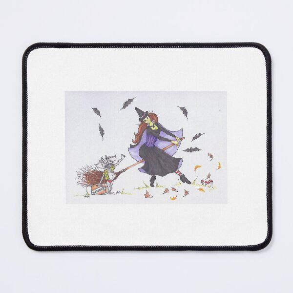Item preview, Goblin asking a Witch for a lift on her broom designed and sold by Geraldine's Fairies.