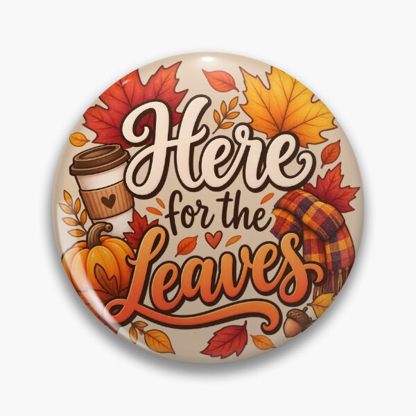 Item preview, Here for the Leaves – Cozy Autumn Coffee & Fall Vibes designed and sold by blankTeeShirt.