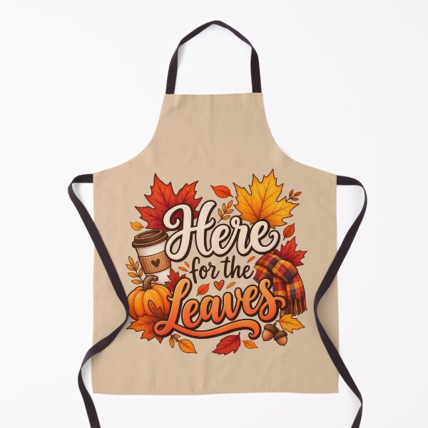 Item preview, Here for the Leaves – Cozy Autumn Coffee & Fall Vibes designed and sold by blankTeeShirt.