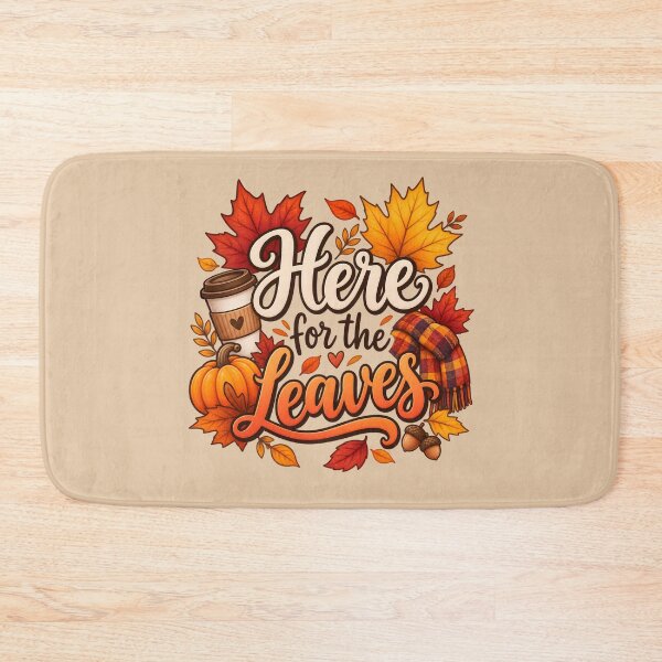 Item preview, Here for the Leaves – Cozy Autumn Coffee & Fall Vibes designed and sold by blankTeeShirt.