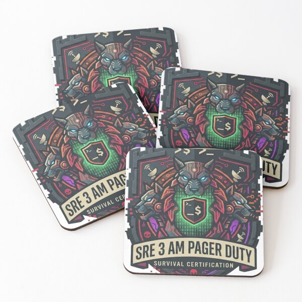 Item preview, SRE 3 AM Pager Duty Survival Certification On-Call DevOps Badge designed and sold by TechNexusPrints.