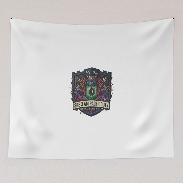Item preview, SRE 3 AM Pager Duty Survival Certification On-Call DevOps Badge designed and sold by TechNexusPrints.