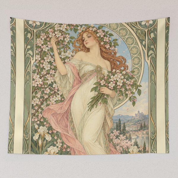Item preview, Alphonse Mucha Spring 1898 designed and sold by maniacfitness.