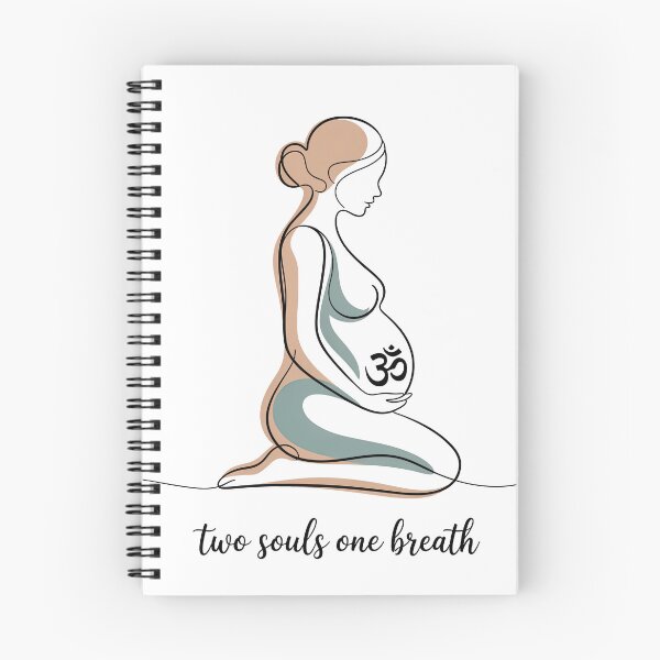Item preview, Two Souls One Breath Prenatal Om Yoga Art designed and sold by 108stillness.