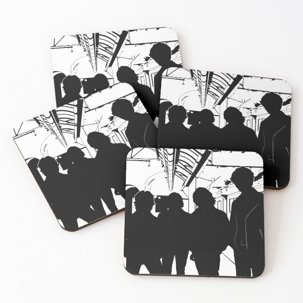 Item preview, Rock Band Train Station Silhouette - Black and White Pop Art designed and sold by Daniela`s shop.