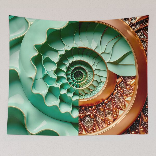 Item preview, Duality of Celadon Porcelain and Copper Filigree designed and sold by Vicky Brago-Mitchell®.