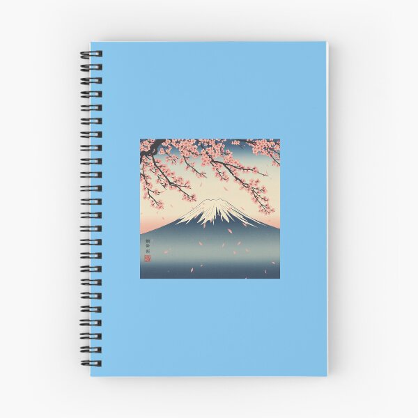 Item preview, Mt Fuji Under Falling Cherry Blossoms — Ukiyo-e Landscape designed and sold by derideriworks.