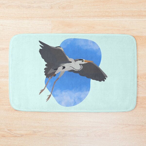 Item preview, Illustration of a Grey Heron flying designed and sold by FandomizedRose.