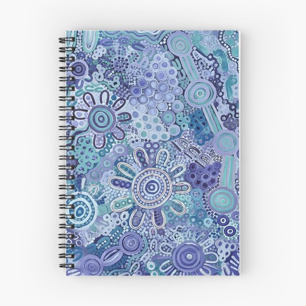 Item preview, Aboriginal Inspired Dot Art - Floral Sapphire Aquamarine Teal designed and sold by GrinGalore.