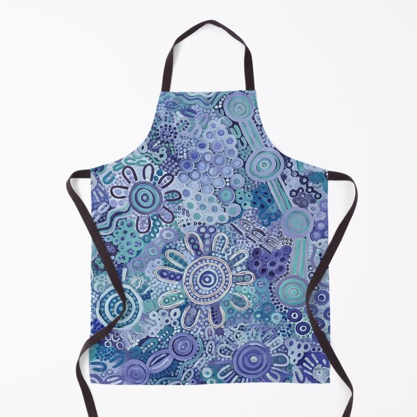 Item preview, Aboriginal Inspired Dot Art - Floral Sapphire Aquamarine Teal designed and sold by GrinGalore.
