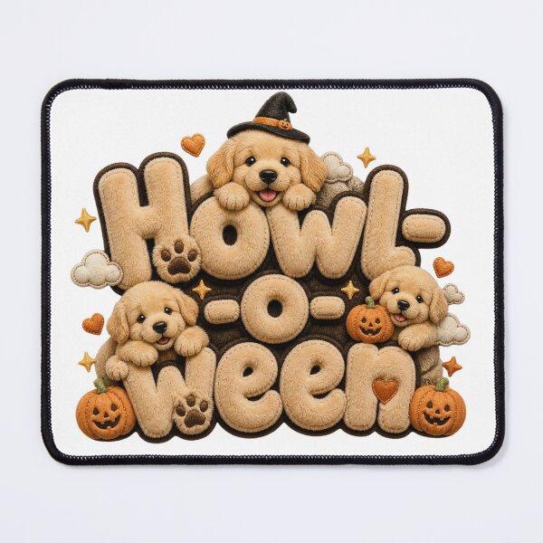 Item preview, Howl-O-Ween Golden Retriever Puppies designed and sold by Chic Threads Shop.