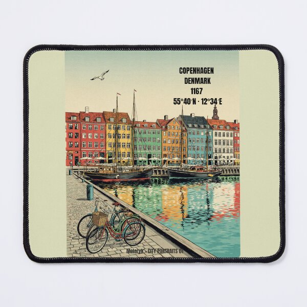 Item preview, Copenhagen Denmark Retro Comic City Portrait No. 01 designed and sold by Malaryk.