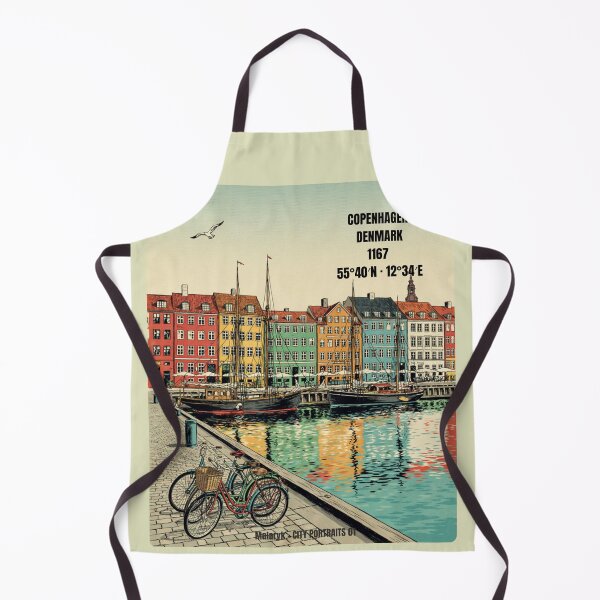 Item preview, Copenhagen Denmark Retro Comic City Portrait No. 01 designed and sold by Malaryk.