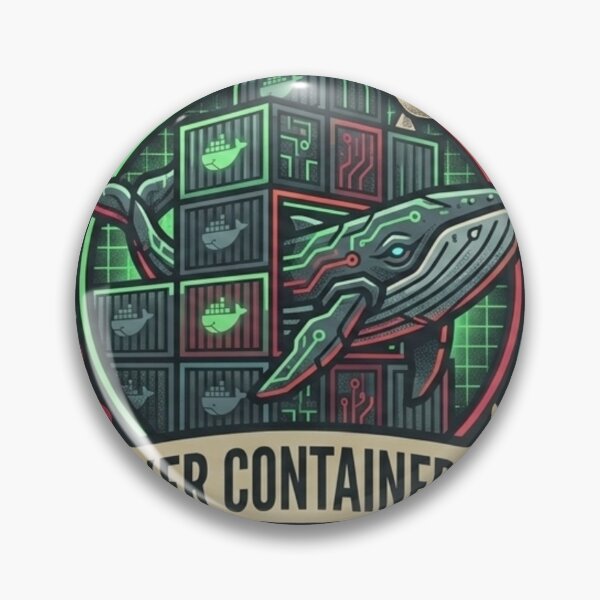 Item preview, Docker Container Ark Orchestration Shield DevOps Cloud Engineer Badge designed and sold by TechNexusPrints.