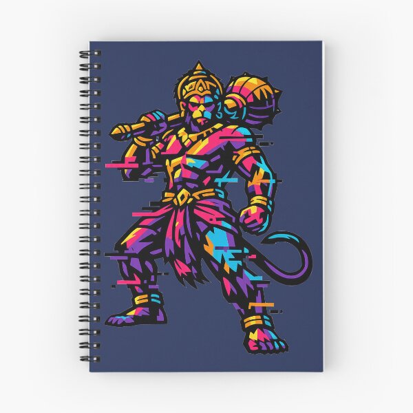 Item preview, Lord Hanuman Glitch Art Gada Heroic Stance Hindu Deity designed and sold by KungPowUnicorn.