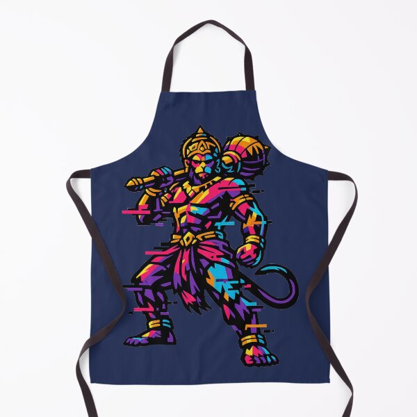 Item preview, Lord Hanuman Glitch Art Gada Heroic Stance Hindu Deity designed and sold by KungPowUnicorn.