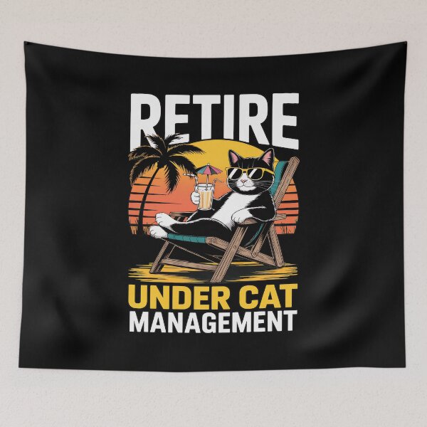 Item preview, Retire Under Cat Management Funny Cat Beach Vacation designed and sold by Dmo3HarkoArt.