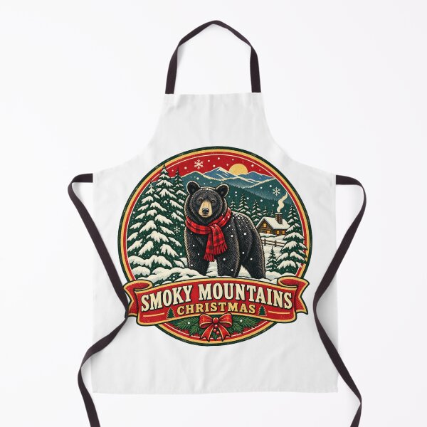 Item preview, Smoky Mountains Christmas Shirt – Black Bear Retro Snowy Forest Badge designed and sold by Globalcitytees.