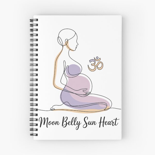 Item preview, Moon Belly Sun Heart Lavender Prenatal Art designed and sold by 108stillness.