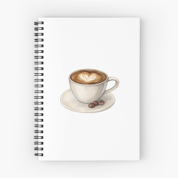 Item preview, Watercolor Cappuccino Cup Latte Art Illustration designed and sold by AlinaMel.