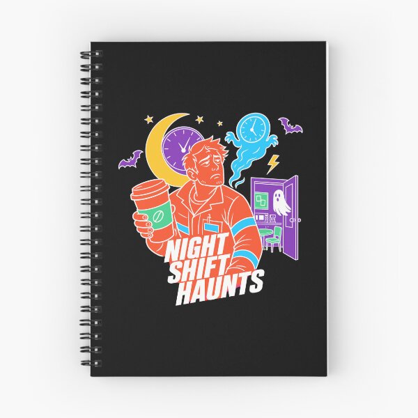Item preview, Halloween Night Shift Worker Coffee Ghost Clock | Night Shift Haunts designed and sold by Uglyandcute.