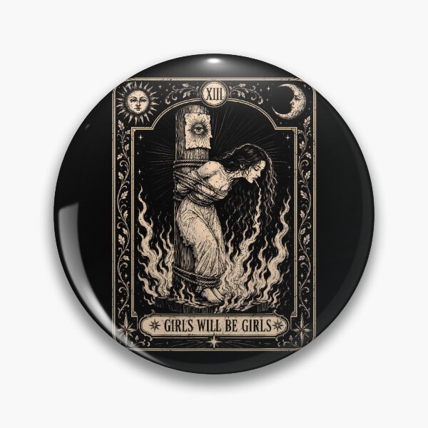 Item preview, Girls Will Be Girls Funny Witch Cigarette Tarot Card Graphic  designed and sold by Krwasatoune.