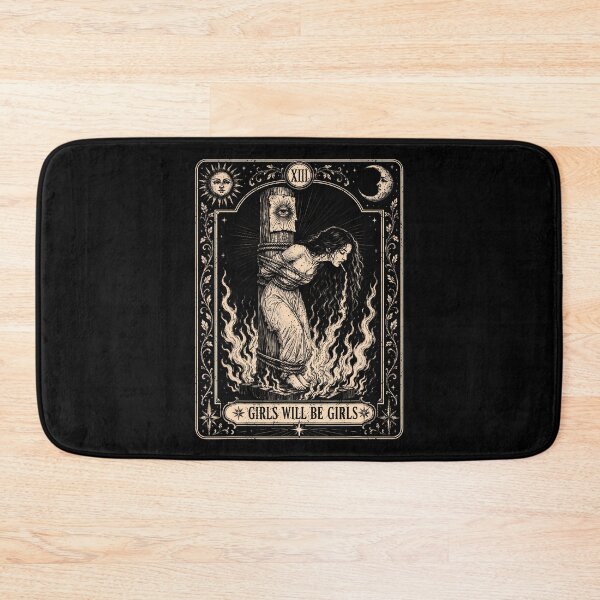 Item preview, Girls Will Be Girls Funny Witch Cigarette Tarot Card Graphic  designed and sold by Krwasatoune.