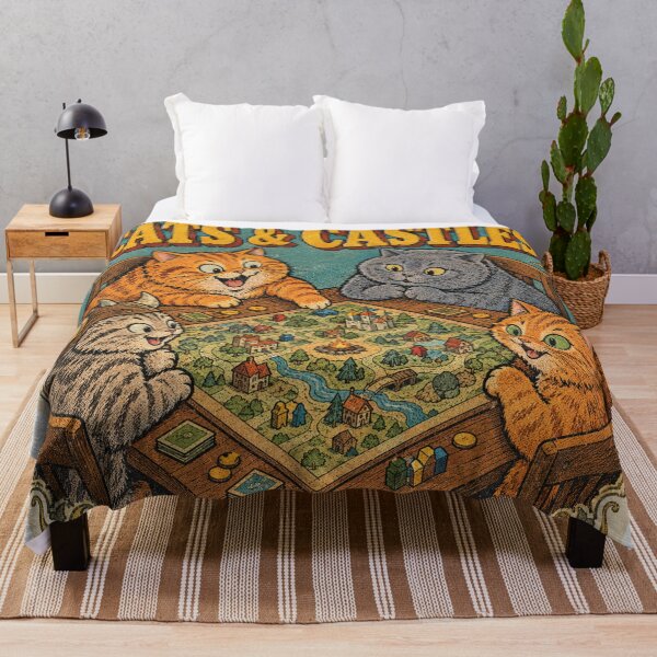 Item preview, Cats And Castles Board Game Night Fantasy Kitten Retro designed and sold by Yellowriversss.