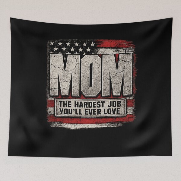 Artikelvorschau, Mama – Der härteste Job, den du je lieben wirst – Vintage-Geschenk mit amerikanischer Flagge entworfen und verkauft von DevilMayCrySh.