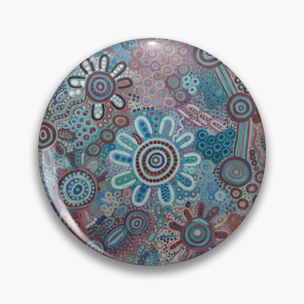 Item preview, Aboriginal Inspired Dot Art - Botanical Floral Peaceful Pattern designed and sold by GrinGalore.