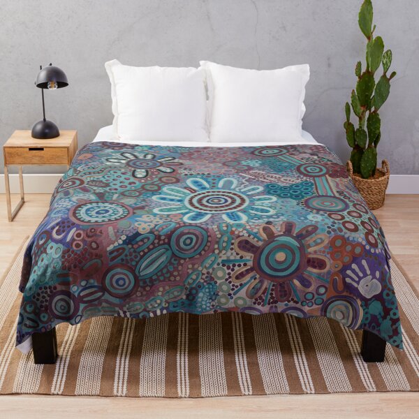 Item preview, Aboriginal Inspired Dot Art - Botanical Floral Peaceful Pattern designed and sold by GrinGalore.