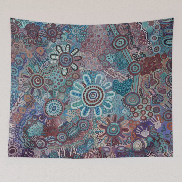 Item preview, Aboriginal Inspired Dot Art - Botanical Floral Peaceful Pattern designed and sold by GrinGalore.