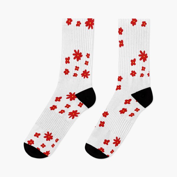 Item preview, Mini Red Flowers Doodle Pattern designed and sold by การออกแบบคิงซาคาอิ.