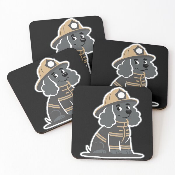 Item preview, Firefighter Poodle Cartoon Illustration Design designed and sold by AhmedZouita.
