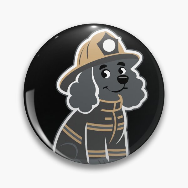 Item preview, Firefighter Poodle Cartoon Illustration Design designed and sold by AhmedZouita.
