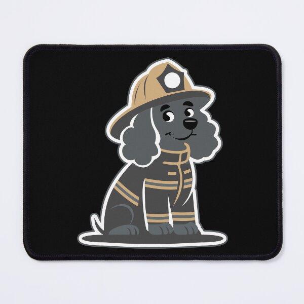 Item preview, Firefighter Poodle Cartoon Illustration Design designed and sold by AhmedZouita.