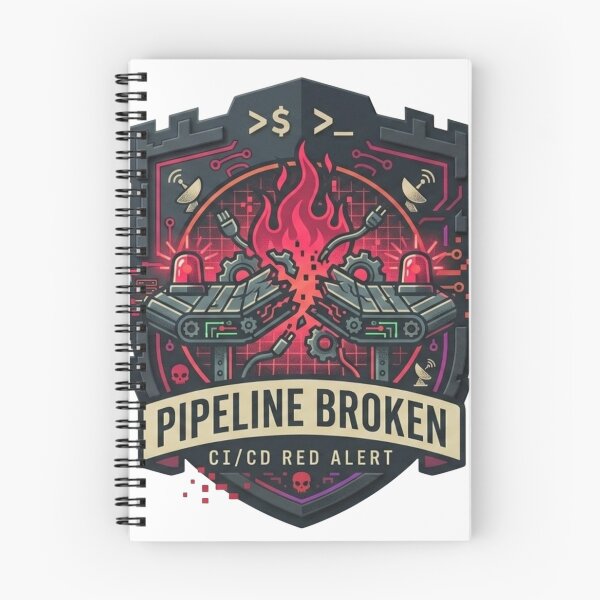 Item preview, Pipeline roto CI/CD Alerta roja Compilación fallida Insignia DevOps SRE designed and sold by TechNexusPrints.