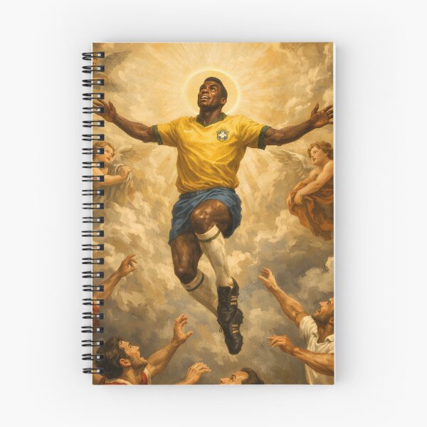 Item preview, Pelé – The Divine Ascension | Baroque Football Legend Art designed and sold by WhisperFrame.