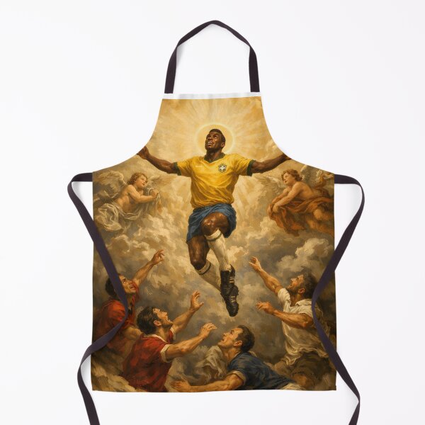 Item preview, Pelé – The Divine Ascension | Baroque Football Legend Art designed and sold by WhisperFrame.