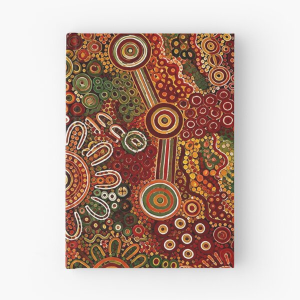 Item preview, Aboriginal Inspired Dot Art - Botanical Floral Terracotta Red Ochre designed and sold by GrinGalore.